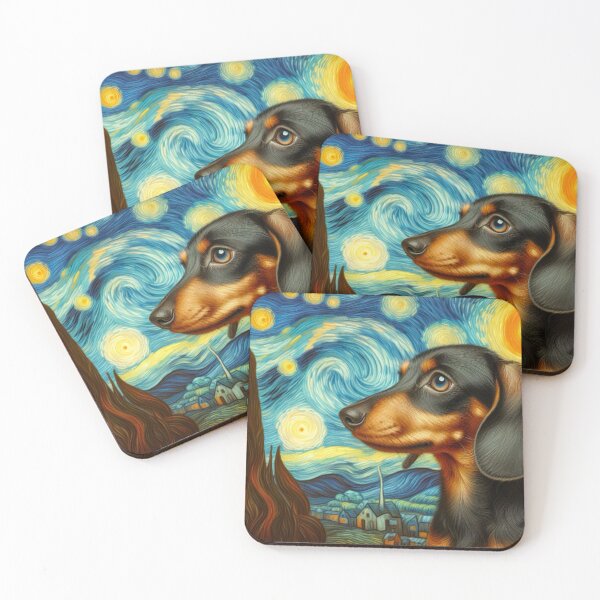 Item preview, Starry Night Dachshund - Doxie in Vincent Van Gogh Style  designed and sold by Star-Fragment.