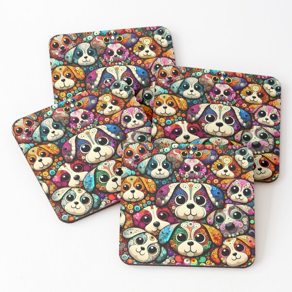 Item preview, Pattern of cute dogs designed and sold by Inkstorm-London.