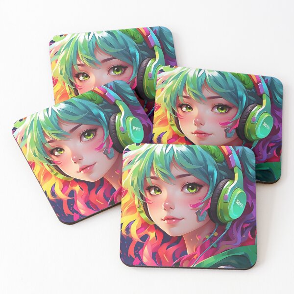 Item preview, Artistic Anime-Inspired Face Pattern: Cartoon Illustration designed and sold by TONSNAP.