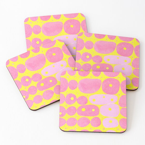 Item preview, Big Retro Pink and Yellow Dots designed and sold by AnimaliaStar.