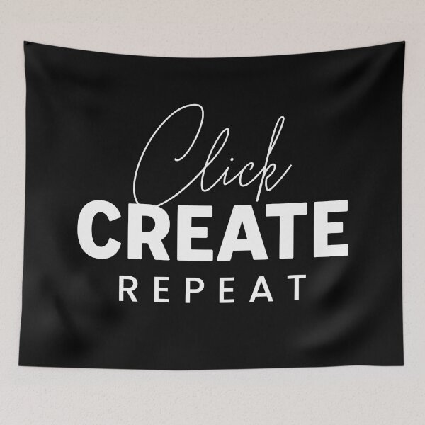 Item preview, Click, Create, Repeat (white) designed and sold by StonegateArt.