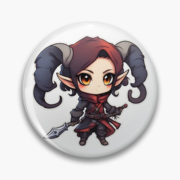 Item preview, Tiefling Rogue Chibi designed and sold by The-Chibi-Store.