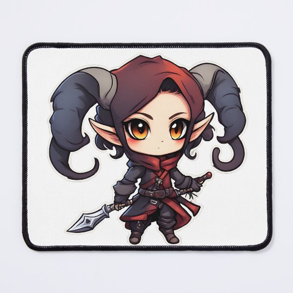 Item preview, Tiefling Rogue Chibi designed and sold by The-Chibi-Store.