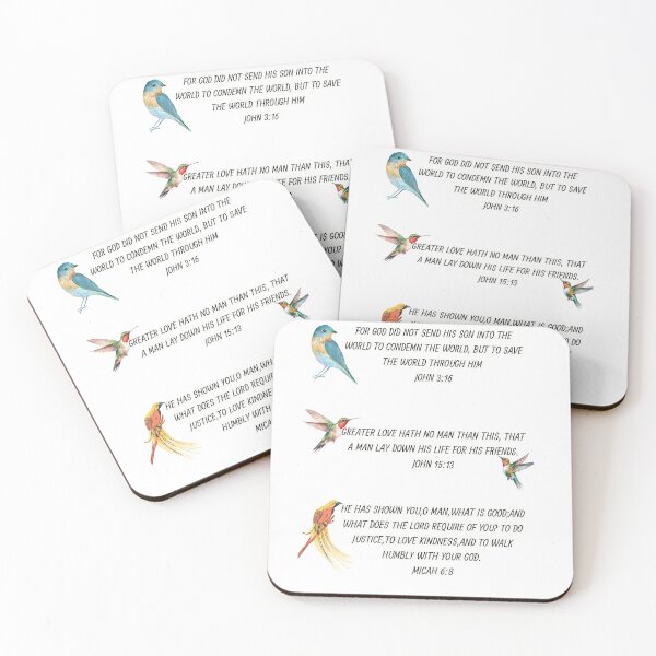 Item preview, Bible Verses With Birds Sticker Set designed and sold by Designsleashed.