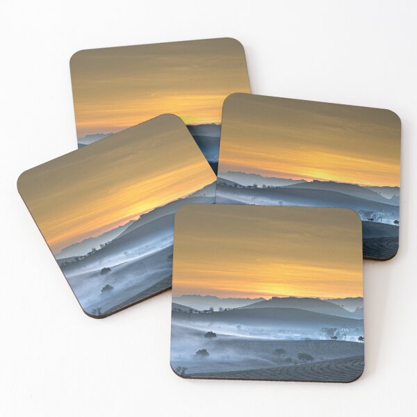 Item preview, Sunrise in a Hill Tea Estate Covered with Mist designed and sold by Vicky021.