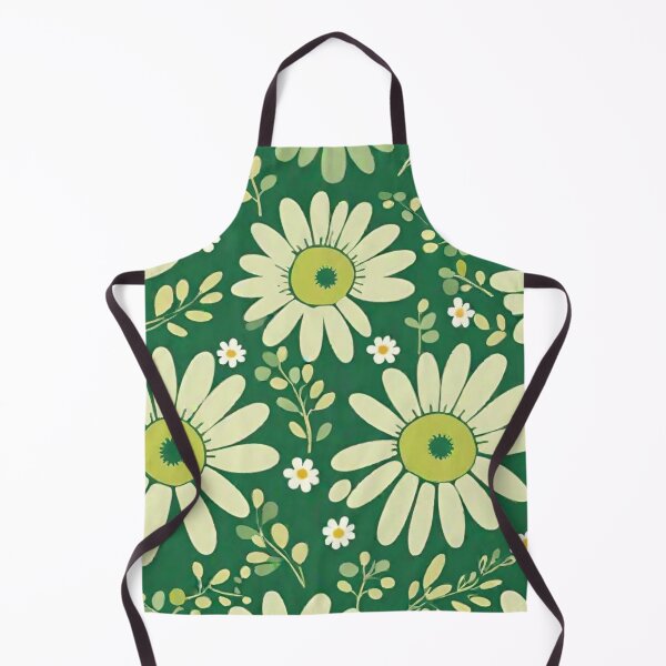 Artikelvorschau, Shades of Green Retro Groovy Daisy Floral Pattern Geschenk für Naturliebhaber entworfen und verkauft von CORINNE W.