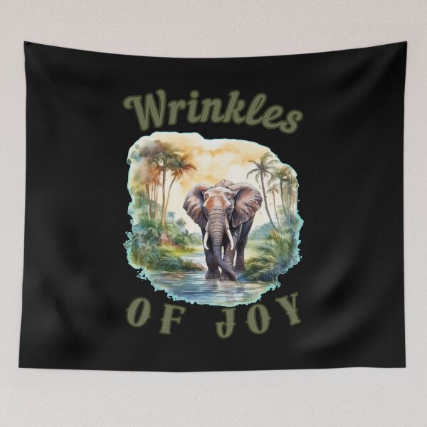 Item preview, Wrinkles Of Joy. elephant face designed and sold by ElephantVibes.