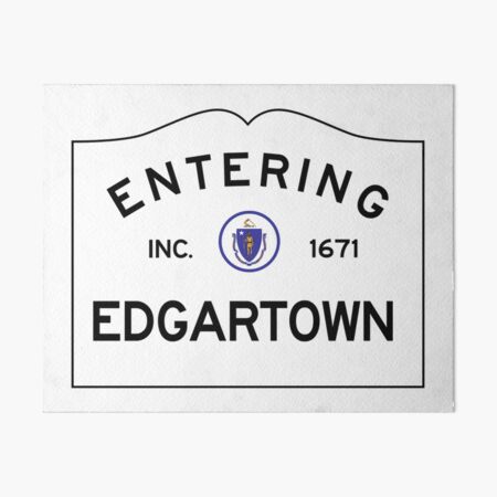Item preview, Entering Edgartown - Commonwealth of Massachusetts Road Sign - Martha's Vineyard designed and sold by NewNomads.