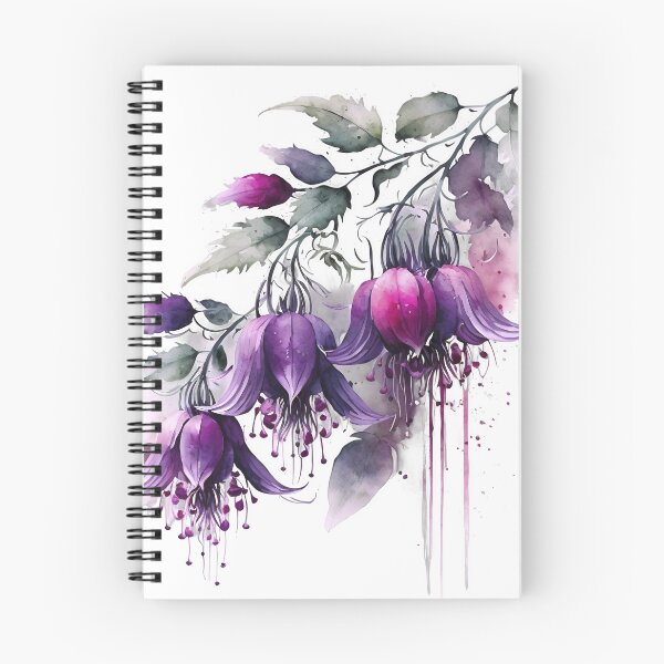 Item preview, Fuchsia Flower Watercolour Drip designed and sold by Sarah Walton.