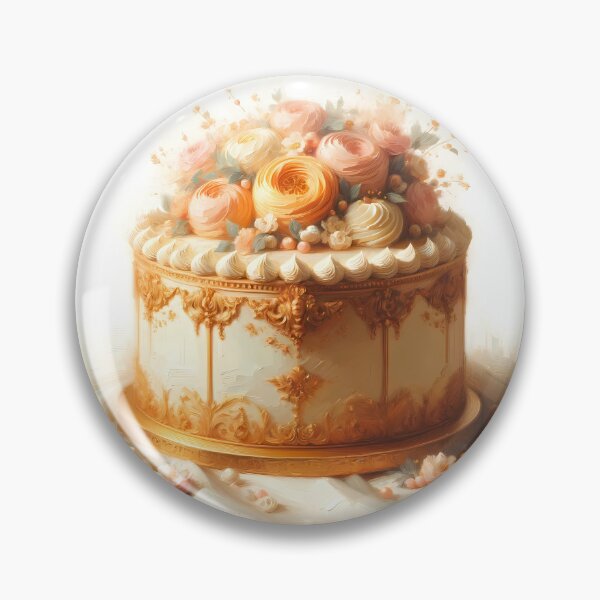 Item preview, Elegant Birthday Wishes - Rococo Cake Art designed and sold by DeenaDee.