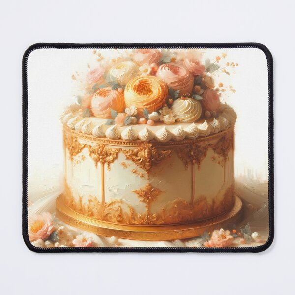 Item preview, Elegant Birthday Wishes - Rococo Cake Art designed and sold by DeenaDee.