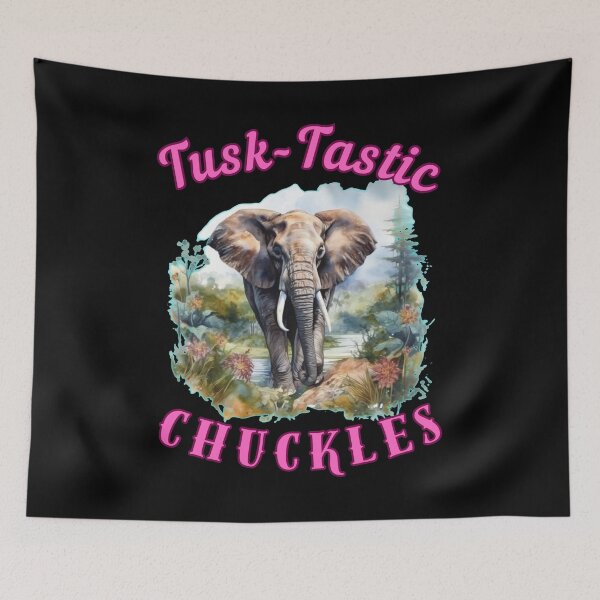 Item preview, Tusk-Tastic Chuckles. elephant head designed and sold by ElephantVibes.