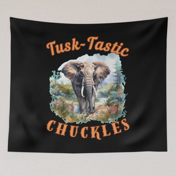 Item preview, Tusk-Tastic Chuckles. elephant face designed and sold by ElephantVibes.