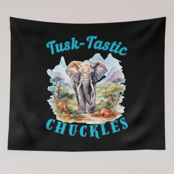 Item preview, Tusk-Tastic Chuckles. adorable elephant designed and sold by ElephantVibes.