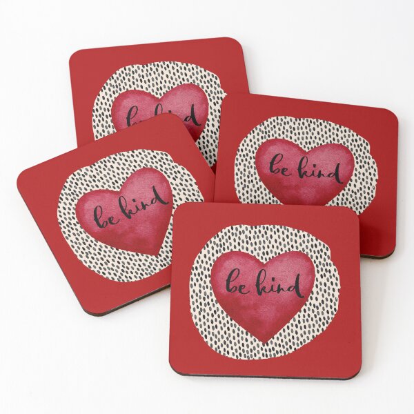 Item preview, Be Kind Red Heart with Polka Pattern designed and sold by Seedcap7.