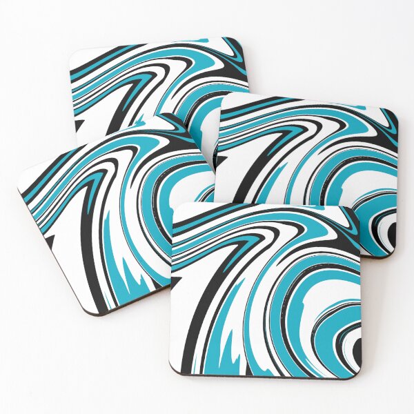 Artikelvorschau, Abstrakter Cyan-flüssiger Marmor entworfen und verkauft von JEaston-Designs.