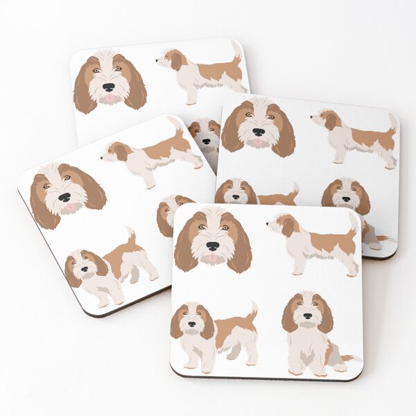 Item preview, White And Orange Petit Basset Griffon Vendeen Dog designed and sold by TheAnimalZ00.