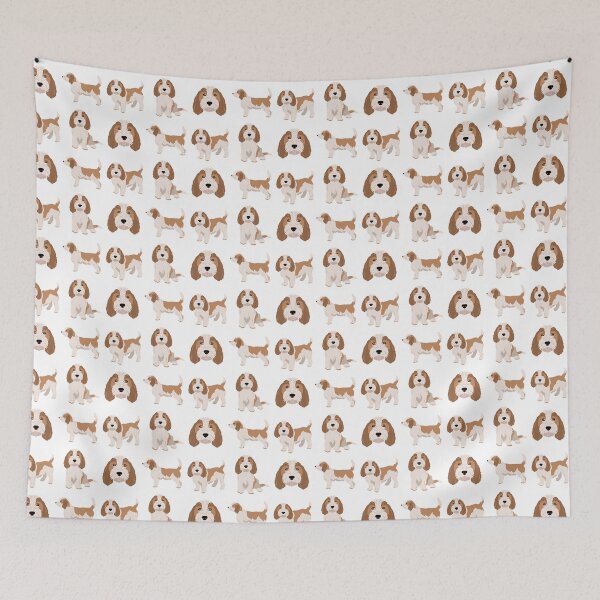 Item preview, White And Orange Petit Basset Griffon Vendeen Dog designed and sold by TheAnimalZ00.