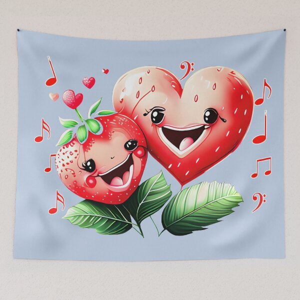 Item preview, Strawberries in love that sing designed and sold by Artbellachi.