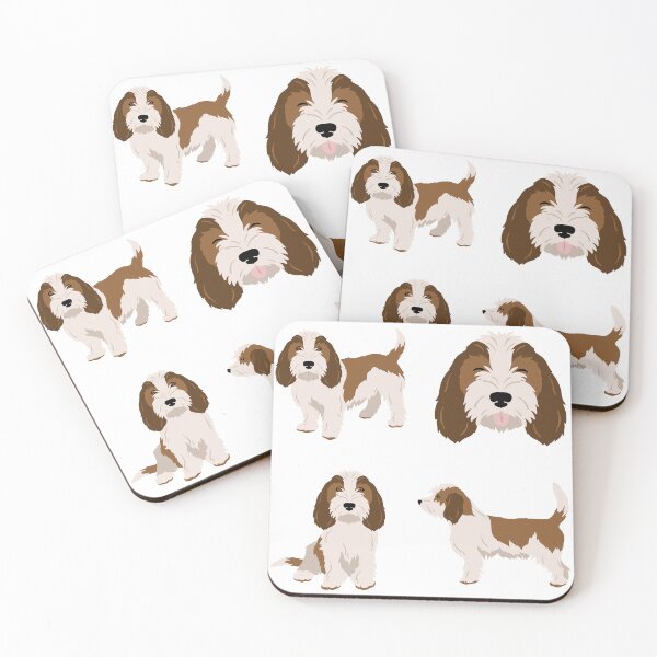Item preview, White & Sable Petit Basset Griffon Vendeen Dog designed and sold by TheAnimalZ00.