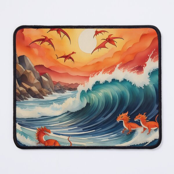 Item preview, Flying Dragons Over an Ocean Sunset designed and sold by greygoul.