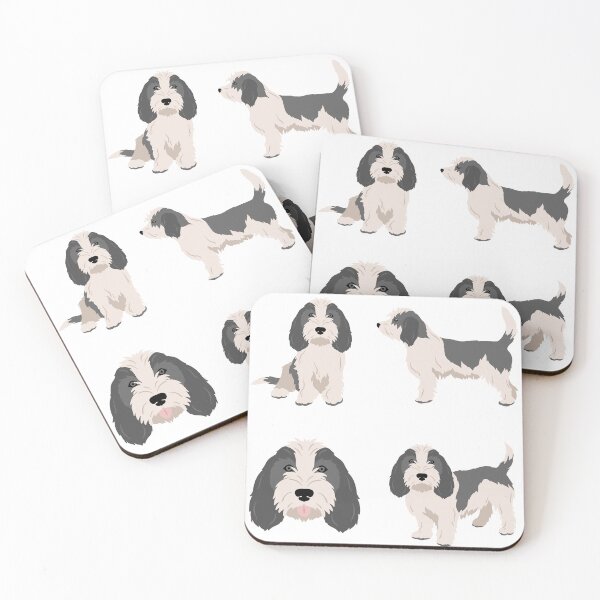 Item preview, White & Black Petit Basset Griffon Vendeen Dog designed and sold by TheAnimalZ00.