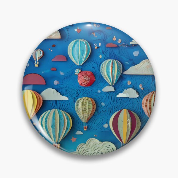 Item preview, Whimsical hot air balloons navigating through the clouds designed and sold by creativekrish.