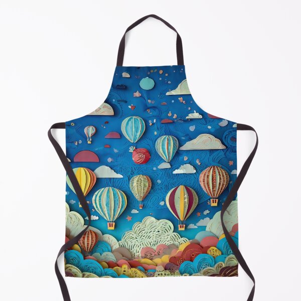 Item preview, Whimsical hot air balloons navigating through the clouds designed and sold by creativekrish.