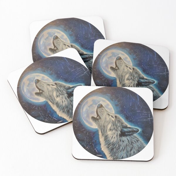 Item preview, Wolf and the moon designed and sold by Marcia  Shiono.