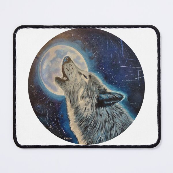 Item preview, Wolf and the moon designed and sold by Marcia Shiono.