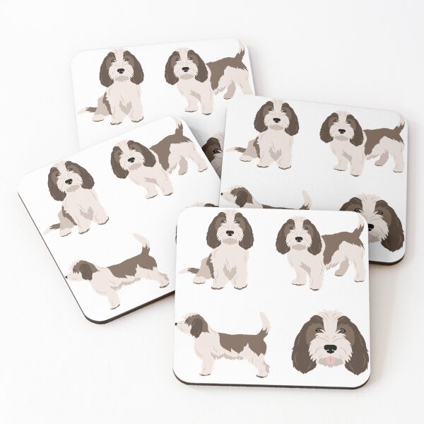 Item preview, White & Grizzle Petit Basset Griffon Vendeen Dog designed and sold by TheAnimalZ00.