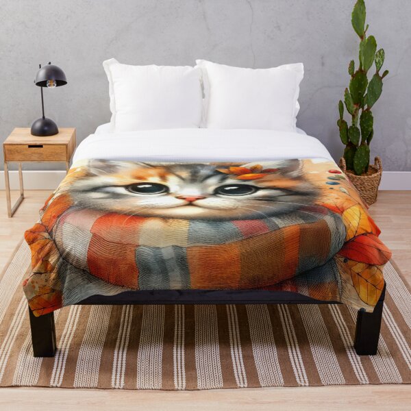 Item preview, Cat In Autumn And Cat Art Design designed and sold by VANWANSHOP.