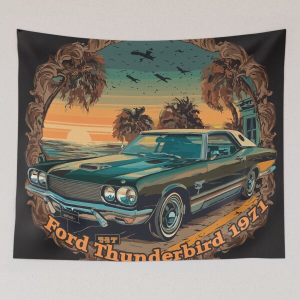 Item preview, Ford Thunderbird 1971 - Classic Car Vector Design designed and sold by diegomenjivar92.