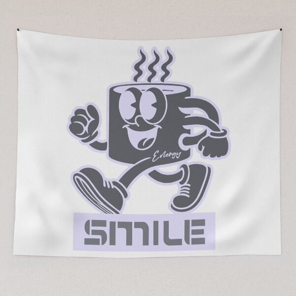 Item preview, Coffee Cup Phrase Smile Grey designed and sold by akaajoficial.