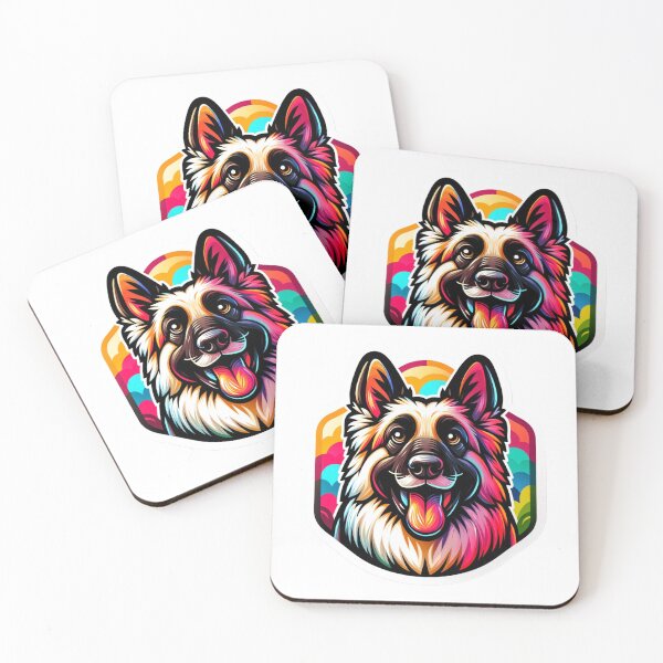 Item preview, Happy and colorful German Shepherd designed and sold by TheLeperCo.