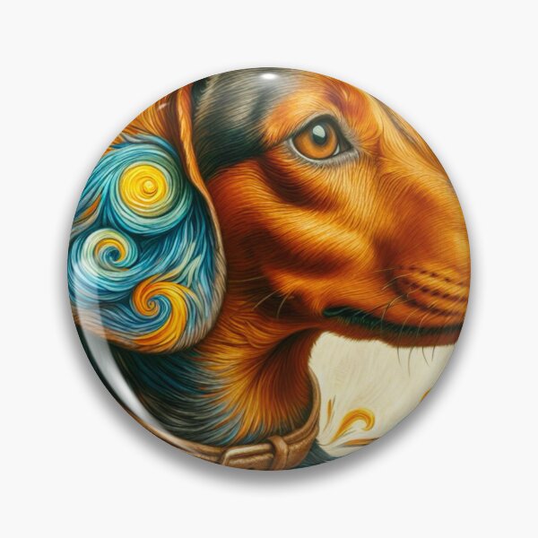 Item preview, Dreamlike Dachshund Painting - Dog Oil Painting designed and sold by Star-Fragment.