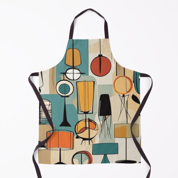 Item preview, Mid century modern lampshade pattern in a vintage colourful classic style designed and sold by Haiii-Designs.