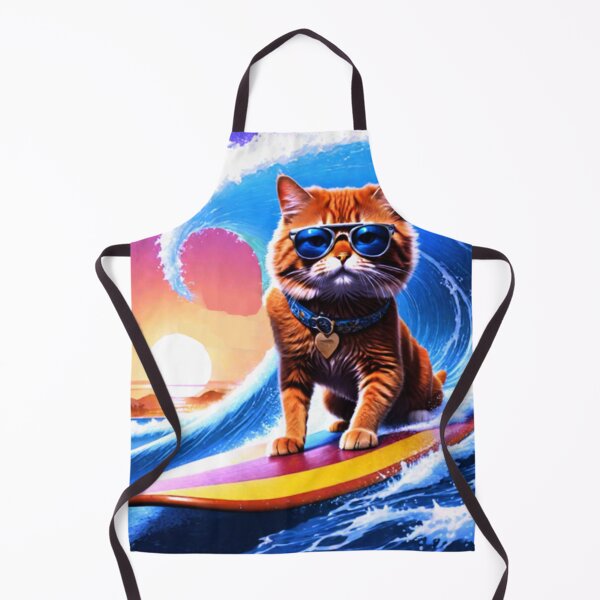 Item preview, Funny Cat Board Wave Surfer designed and sold by TheDarkWardrobe.