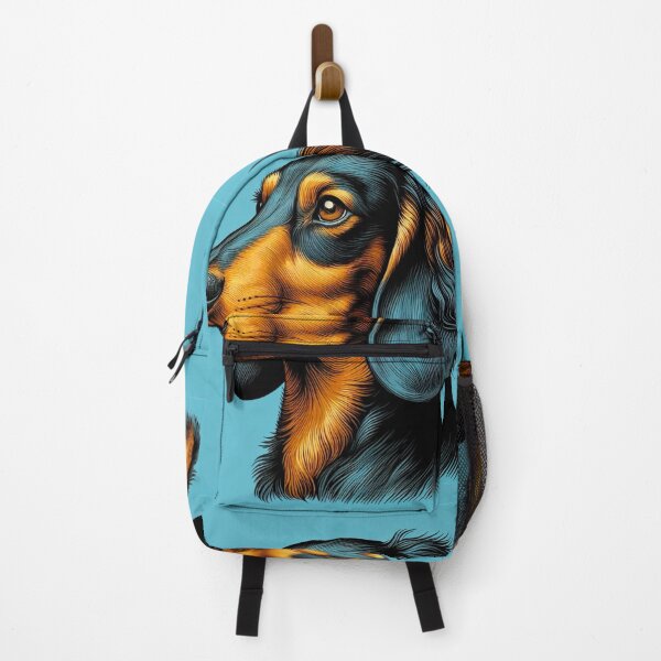 Item preview, Precious Dachshund Graphic Art - Blue Background  designed and sold by Star-Fragment.
