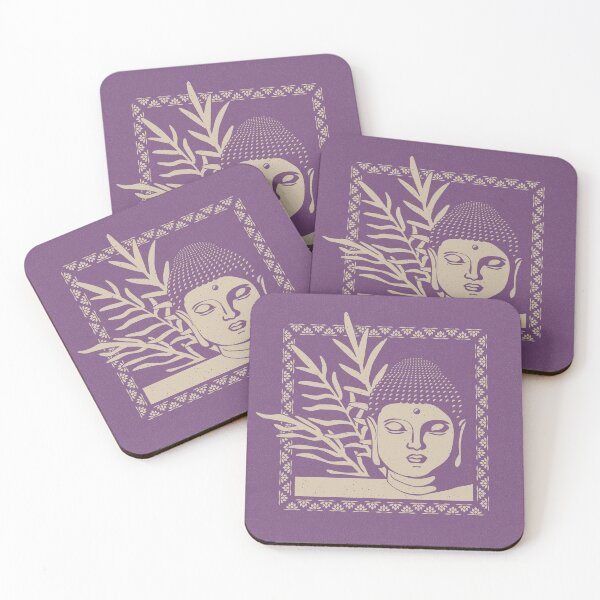 Item preview, Buddha Head Statue with Palm Fronds - Plum + Dove designed and sold by Irene Estelle.