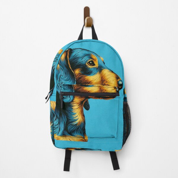 Item preview, Pretty Dachshund Graphic Art - Blue Background  designed and sold by Star-Fragment.