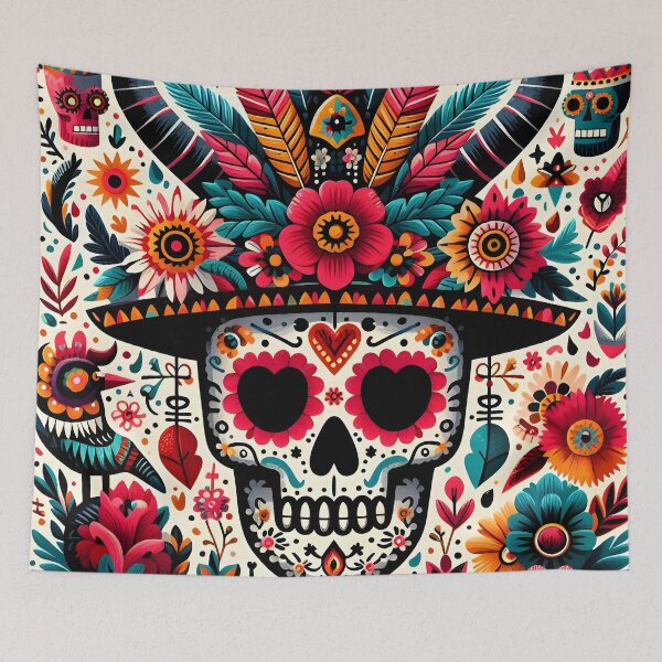 Item preview, Demon mexican Skull designed and sold by edleon.