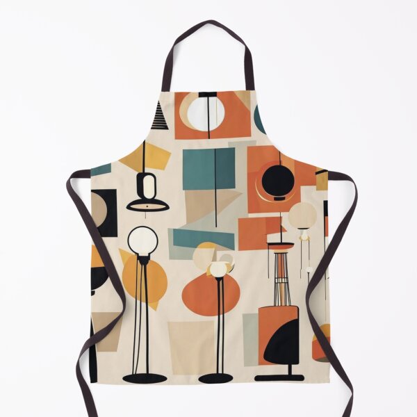 Item preview, Copy of A retro pattern of Mid century modern lighting and floor lamps in a vintage colourful classic style designed and sold by Haiii-Designs.