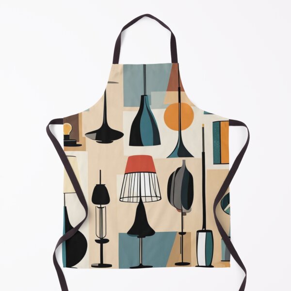 Item preview, Mid century modern hanging lighting, table and floor lamps pattern in a vintage colourful classic style designed and sold by Haiii-Designs.