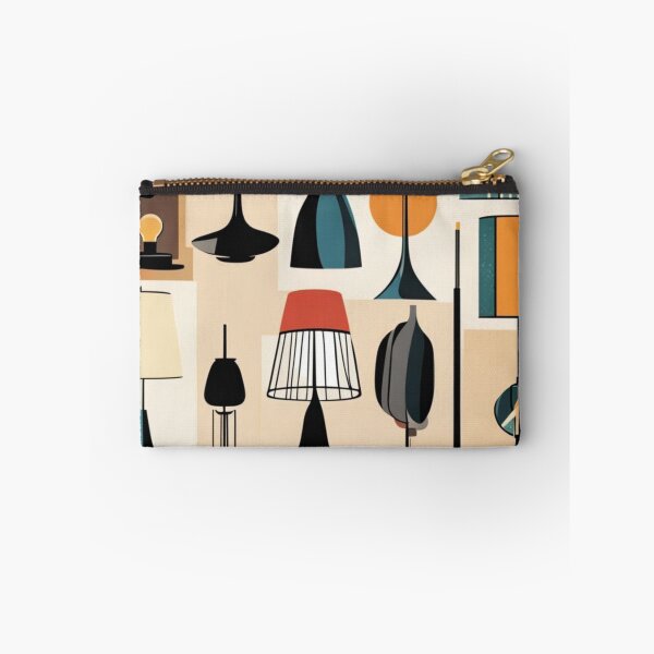 Item preview, Mid century modern hanging lighting, table and floor lamps pattern in a vintage colourful classic style designed and sold by Haiii-Designs.