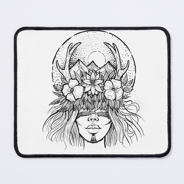 Item preview, Shaman girl with flower and hornes designed and sold by BlackForge.
