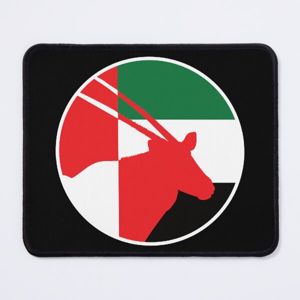 Item preview, United Arab Emirates Arabian oryx Emirati National Animal Flag designed and sold by FlagX.