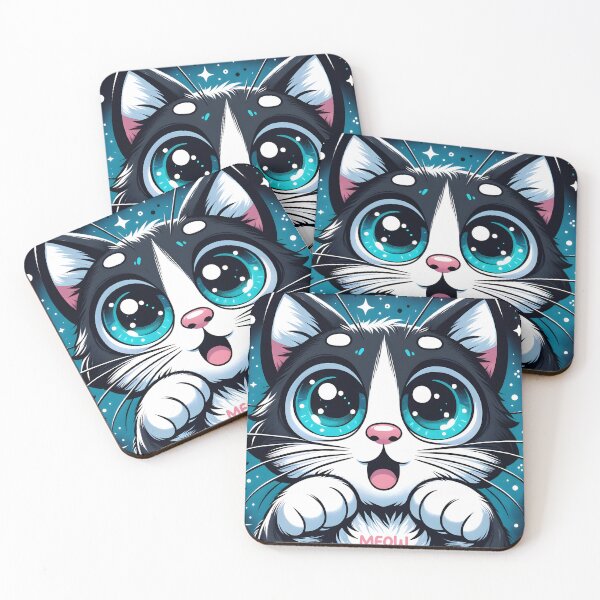 Item preview, Starry-Eyed Cosmic Kitten designed and sold by inkArtistryfine.
