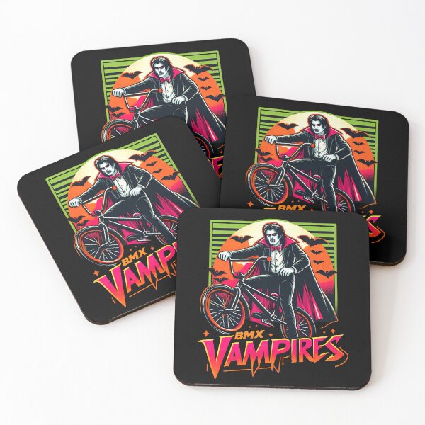 Item preview, BMX Vampire: Fangs on Wheels - Shredding the Night Graphic designed and sold by SpookshowDesign.