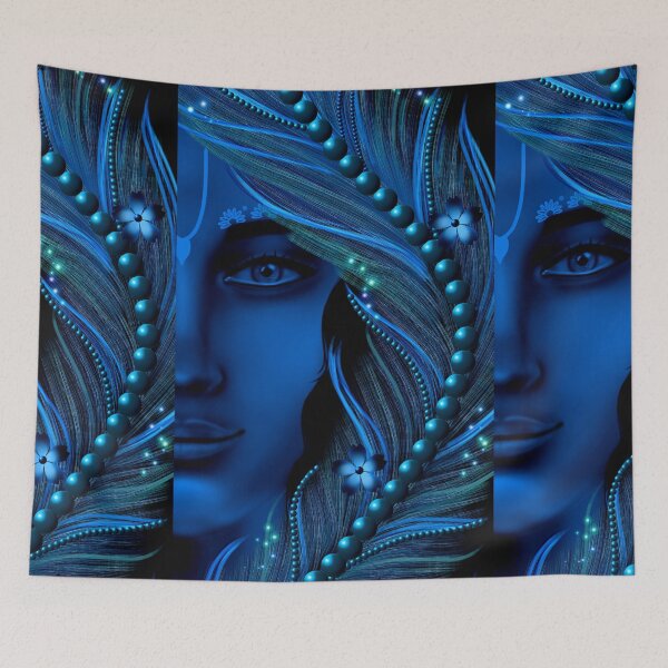 Item preview, Krishna Blue - shri krishna - Hare Krishna Hare Ram designed and sold by stayartsy07.